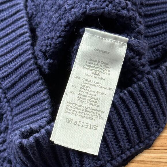 Madewell Crochet-Knit Sweater Vest Fresh Blueberry Navy Blue Size XS - Picture 5 of 9